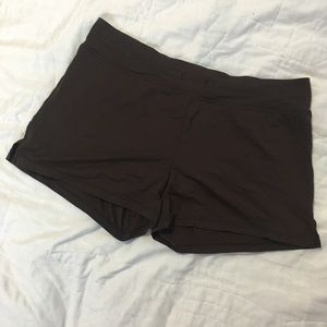 Athleta Back Pocket Brown Workout Shorts